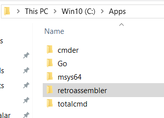 Apps Folder on C:\ Drive